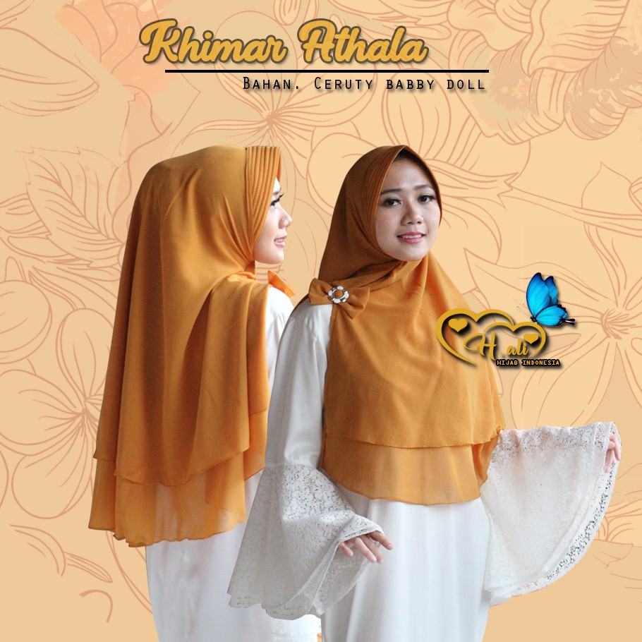 Khimar Jilbab  Hijab Instan 2 Layer Ceruty Murah Kekinian  