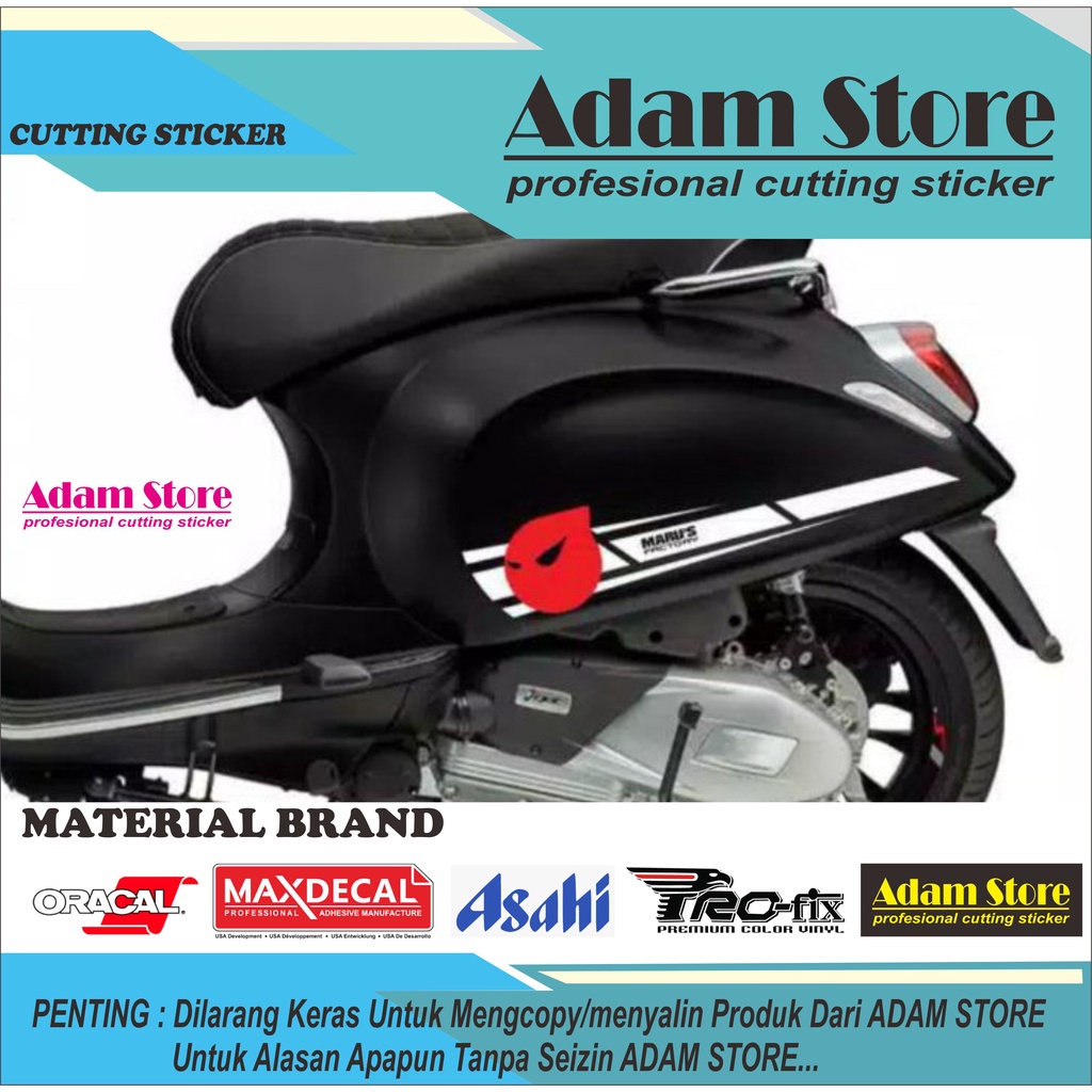 stiker marus stiker motor Vespa model marus stiker marus Vespa pelek marus stiker motor matic scoopy
