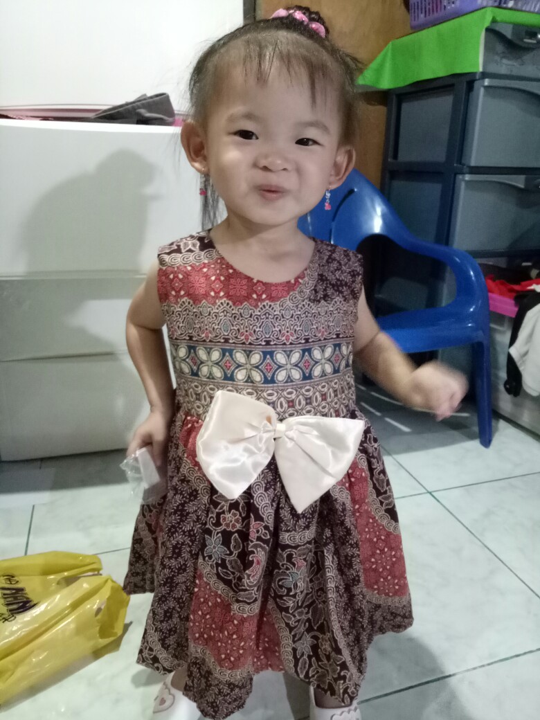 (7071) Dress Batik Anak Sara Kids 87409