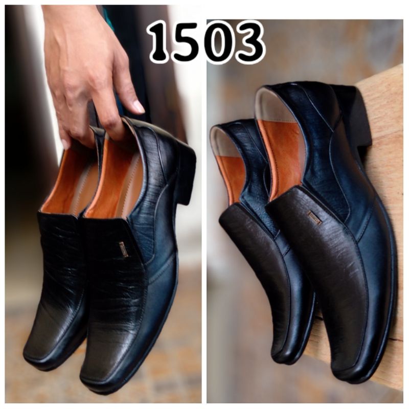 Sepatu Pantofel Formal Pria Kulit Premium Hitam Kulit Sapi