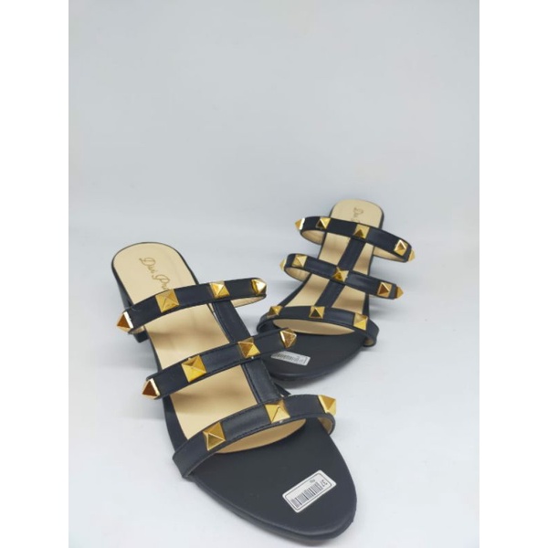 Sandal Valen Stoode Pd337 Hitam Variasi Piramid