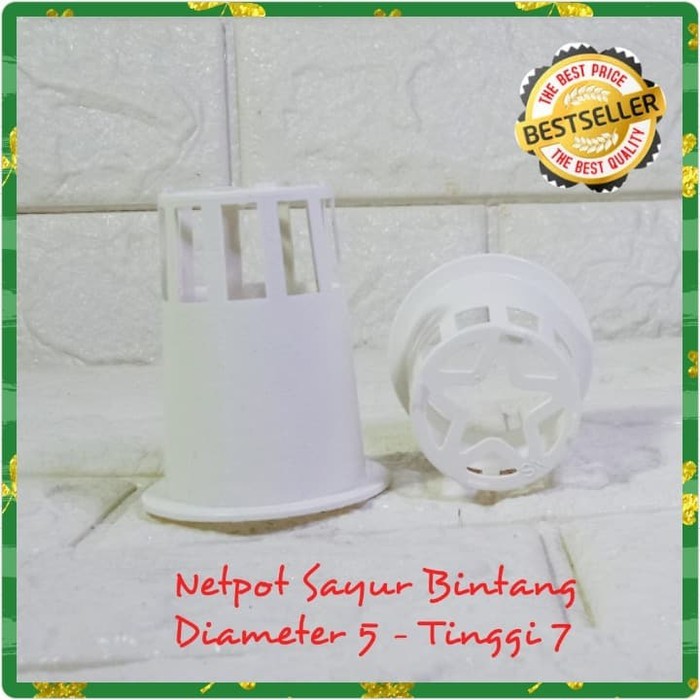 Netpot Diameter 5CM Tinggi 7CM Putih Netpot Diameter 5CM Hidroponik Bintang