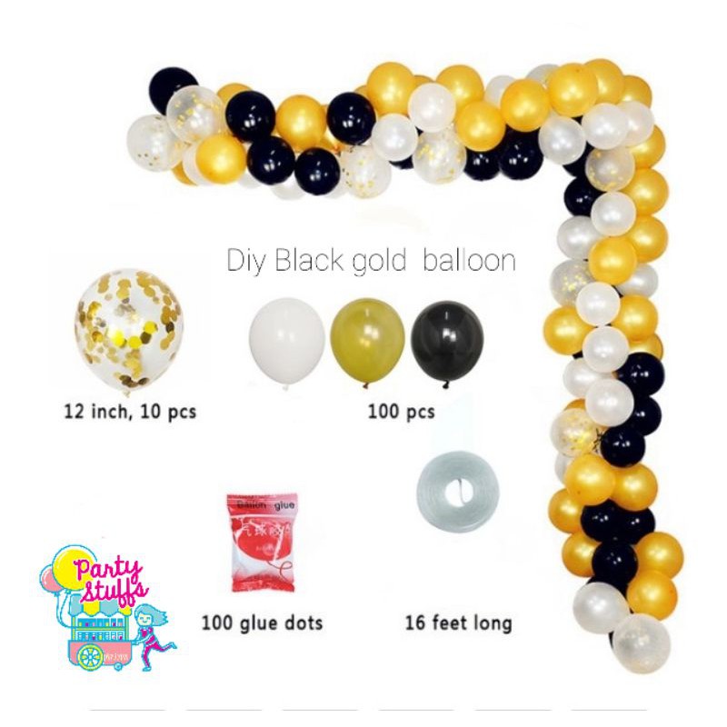 

Paket dekor DIY ( Do it Yourself ) black gold