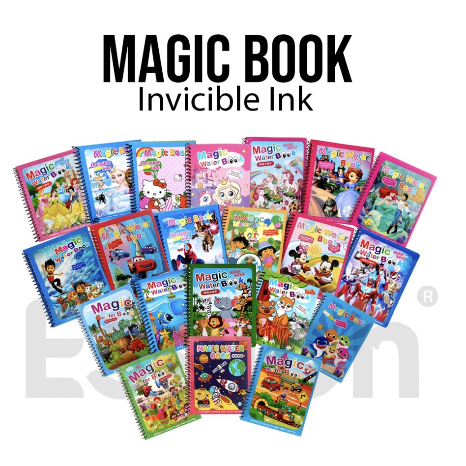 Magic Water Book / buku mewarnai / Buku mewarnai ajaib / Buku mewarnai water doodle