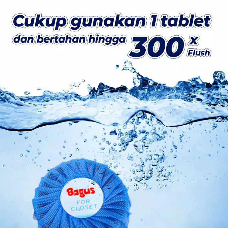 Bagus SiBiru isi 2 50gr Pembersih Closet Anti Bakteri Penyegar kloset 50 gr Biru Original