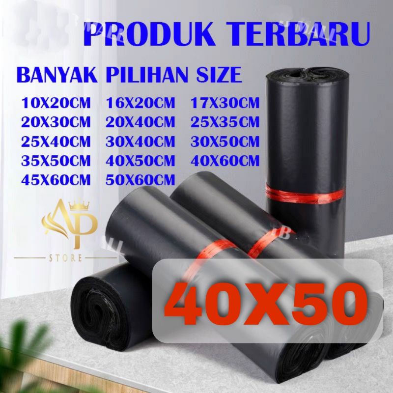 Plastik polymailer packingan online shop amplop plastik packing olshop warna hitam isi 100pcs