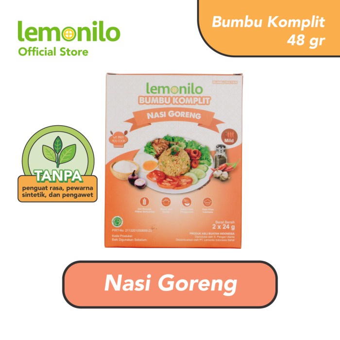 

Instan-Masak-Bumbu- Lemonilo Bumbu Komplit Alami Nasi Goreng 48 Gr -Bumbu-Masak-Instan.
