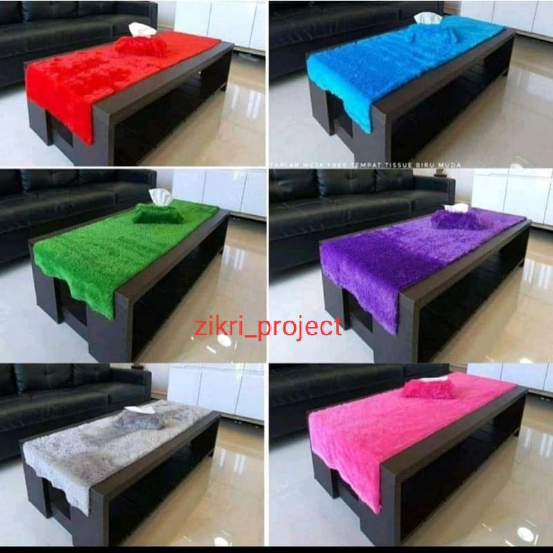 TAPLAK MEJA BULU RASFUR UKURAN 180X 50/Taplak meja bulu 175x50cm Termurah