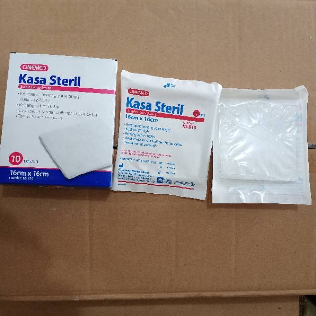 Kasa Steril 16x16cm OneMed box isi 10pouch