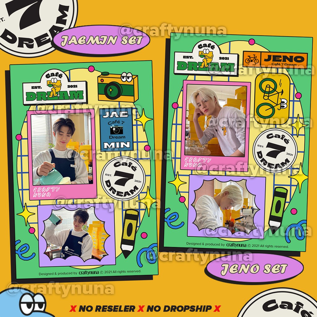 (NC-015) NCT 7 DREAM CAFE 2021 Sticker Set by Crafty Nuna stiker case hp aesthetic kpop 127 jaemin haechan