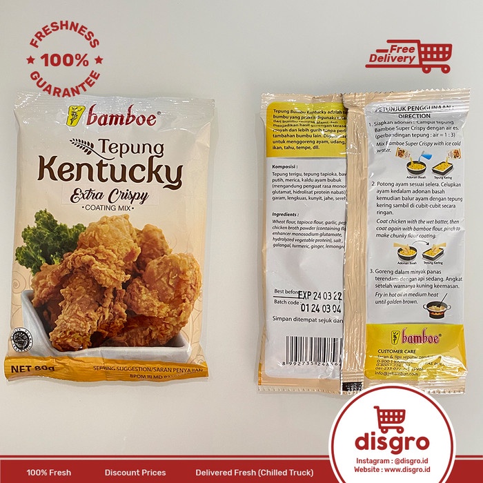 

NEW Bamboe tepung kentucky extra crispy 80 gr tepung bumbu ayam goreng