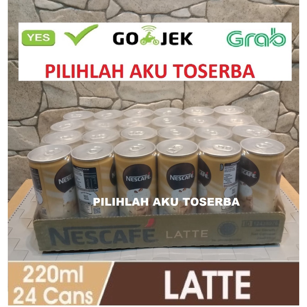 Kopi Nescafe Kaleng / Nescafe Can LATTE 220 ml - ( HARGA 1 DUS isi 24 )