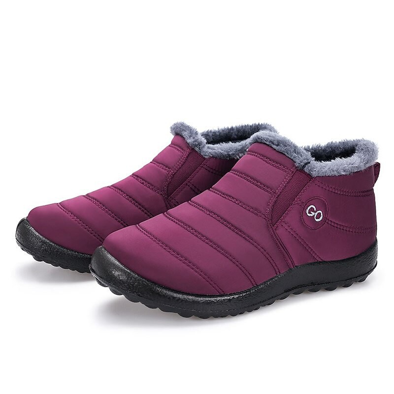 winter Women boots 2019 fashion casual shoes woman warm plush snow boots women shoes waterproof