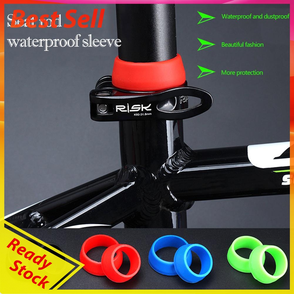 Bike Seat Post Ring Dust Cover Silicone Waterproof Bicycle Seatpost Case
