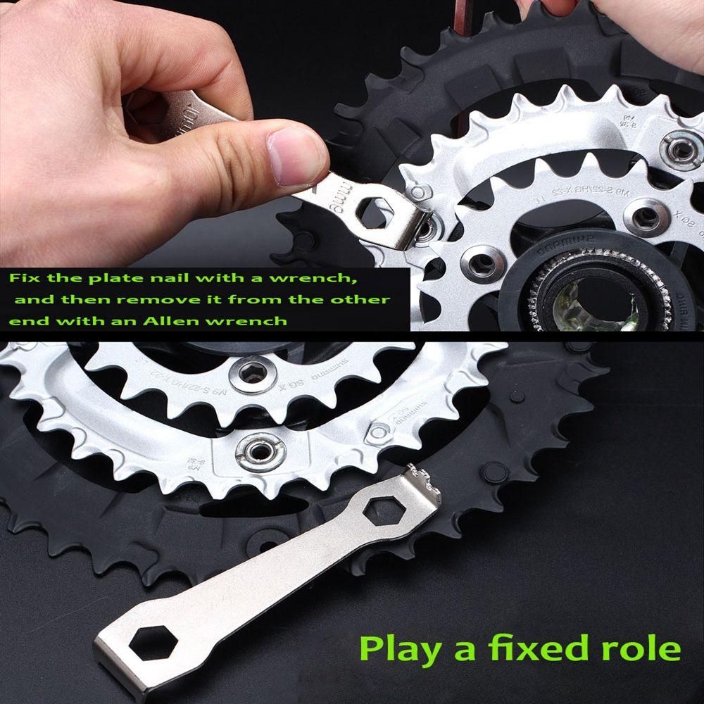 R-FLOWER Cincin Rantai 9&amp;10mm Kualitas Tinggi Aksesoris Lengan Crankset RL202 Mur Chainring Sepeda