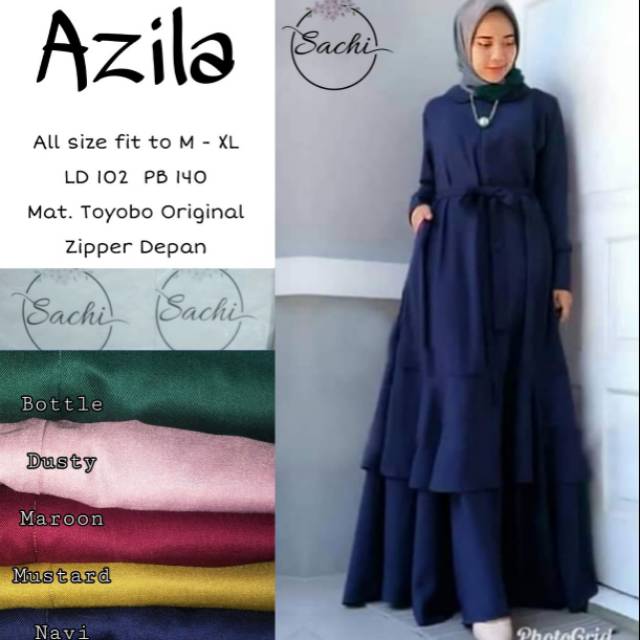 AZILA maxy ORIGINAL sachi gamis syari toyobo