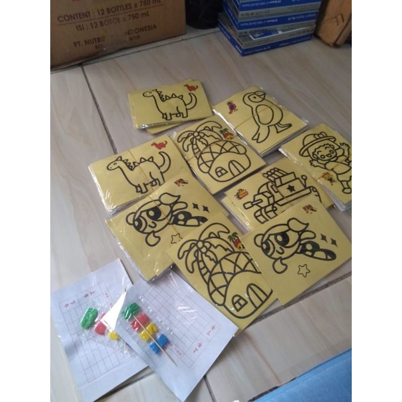 

5pcs mewarnai/gambar pasir