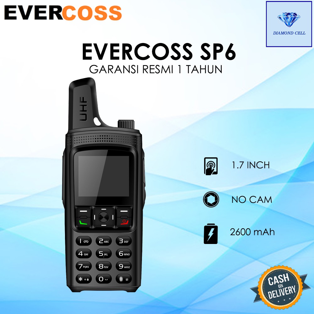 EVERCOSS SP6 WALKIE TALKIE GARANSI RESMI 1 TAHUN