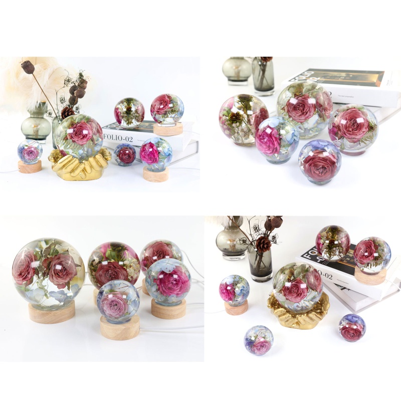Siy Cetakan Kristal Epoxy Resin Bentuk Bulat Bahan Silikon Untuk Membuat Perhiasan DIY