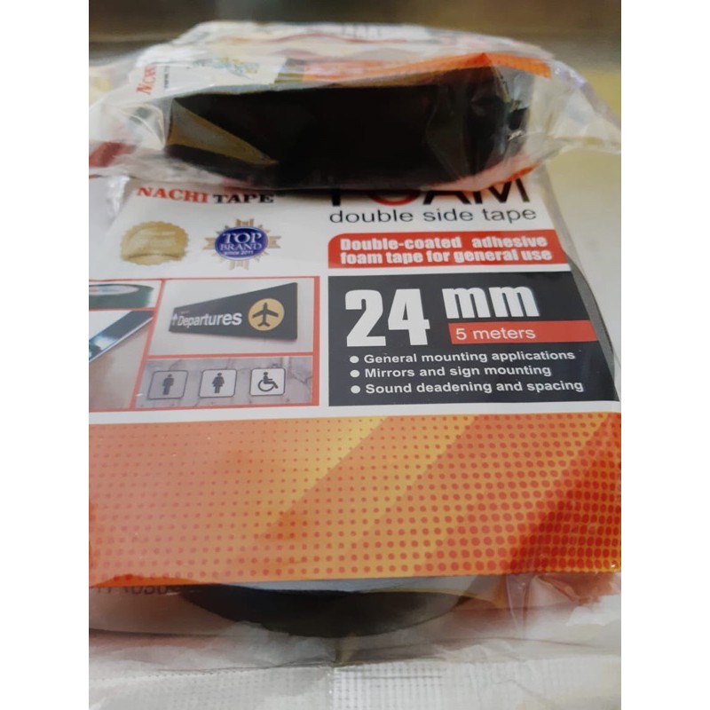 

Solasiban/Solasi/Selotip/Isolasi Double Tape Foam Nachi 1 inchi (24mm x 5m)