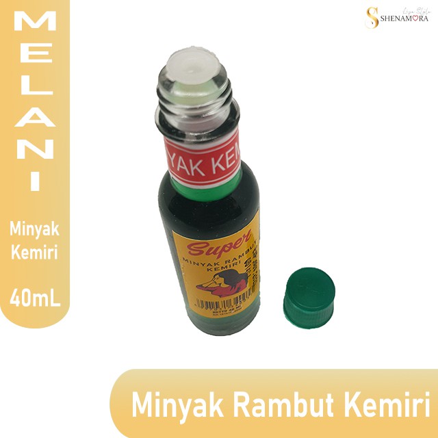 Minyak Rambut Kemiri Melani Super Botol Kaca 40 ml