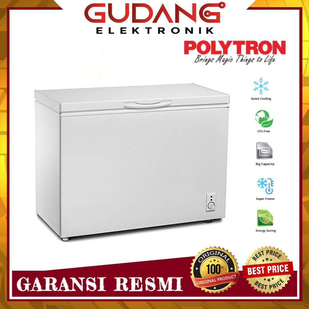 CHEST FREEZER 200 LITER POLYTRON PCF 218 FREEZER BOX POLYTRON PCF-218