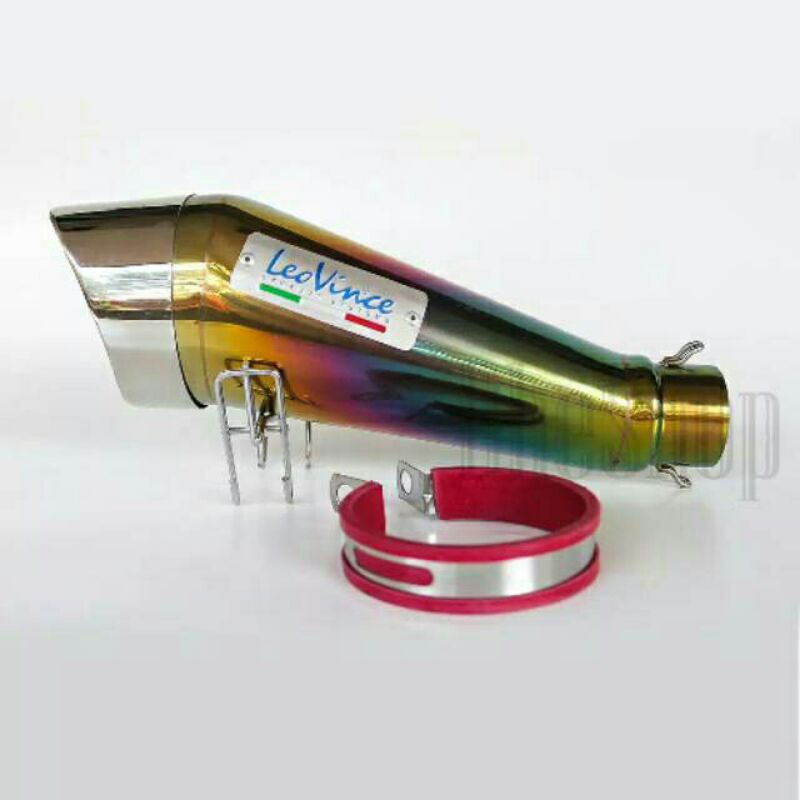 silencer knalpot leovince cobra pelangi rainbow silincer knalpot only inlet 50