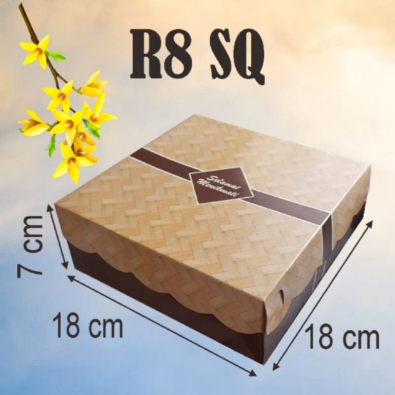 

R8 SQ 18 x 18 Dus/Kardus/Kerdus/Dos/Kardos Nasi Makanan Kue Roti