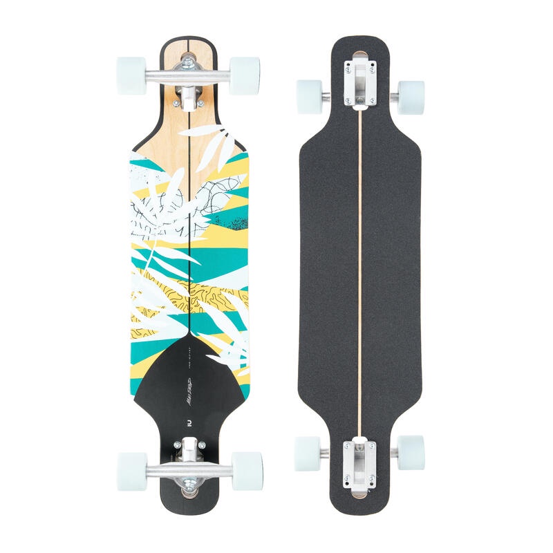 SKATEBOARD LONGBOARD OXELO 100 DROP MINI FLORAL PRODUK IMPORT LONGBOARD ORIGINAL OXELO