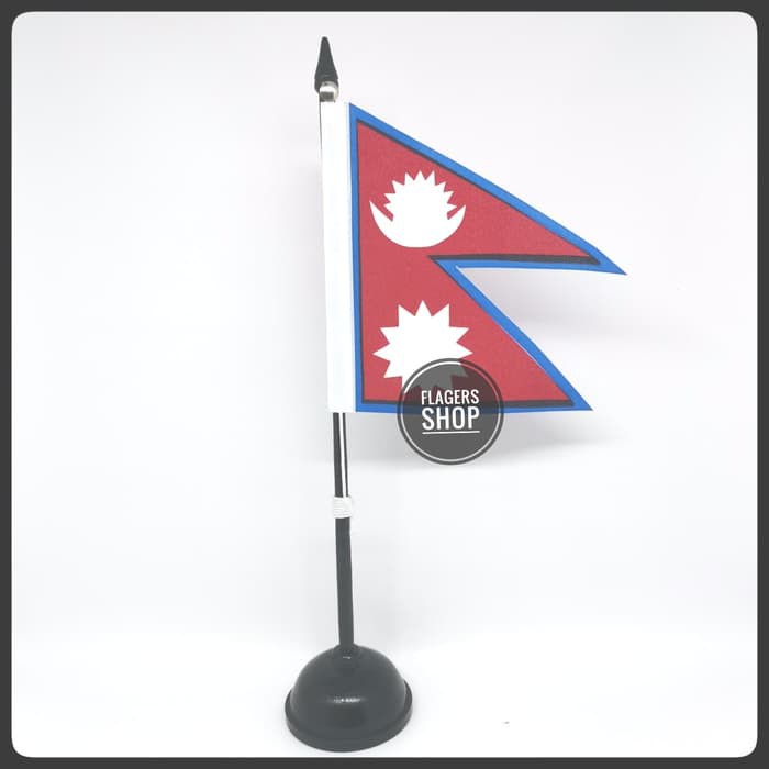 

Bendera Meja Nepal + Tiang Kayu