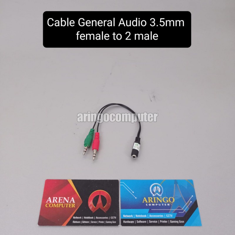 Cable General Audio 3.5mm female to 2 male