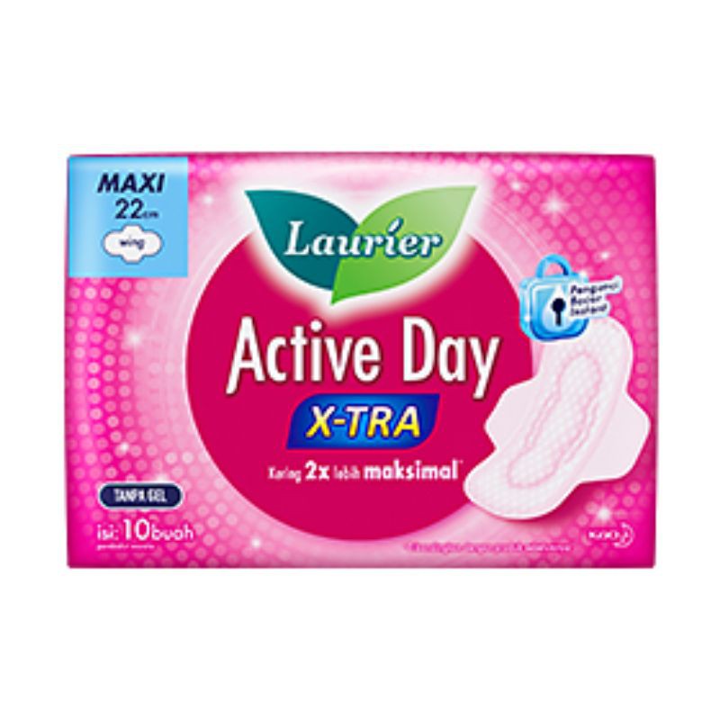 Laurier Active Day Super Maxi Wing Kemasan Baru