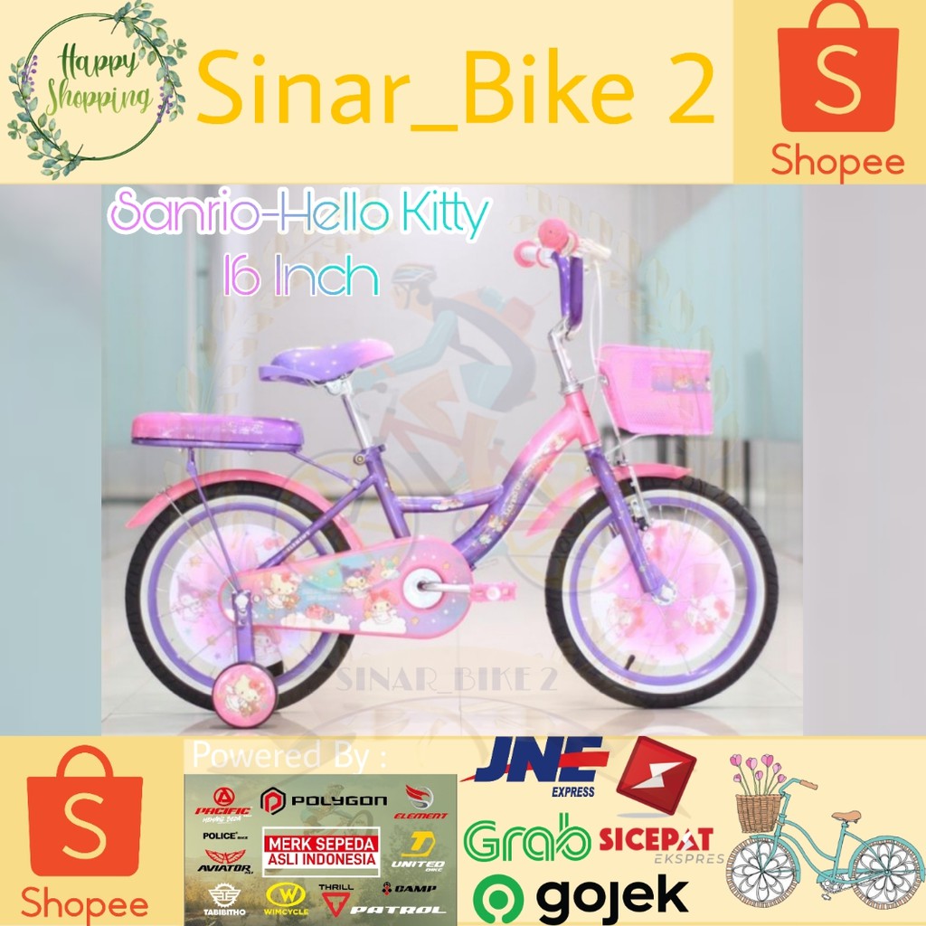 Sepeda Mini Anak Perempuan Element Sanrio Hellokitty 16Inch