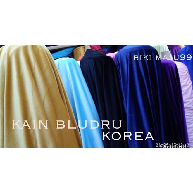 Kain Bludru - Kain-Bahan Bludru Korea, Bahan Kebaya, Blouse,Gaun Pesta