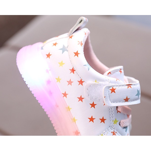 Qeede_Store Sepatu STARY Lampu LED Sepatu Anak Perempuan Size 21-30