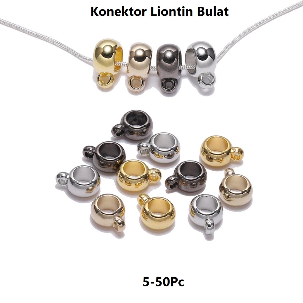 Konektor Liontin Bulat Pengatur Jarak Manik Manik Harga/5-50pc