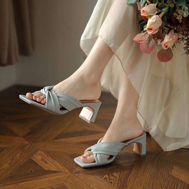 LUMMYSHOP SANDAL WANITA MECHA HEELS IMPORT