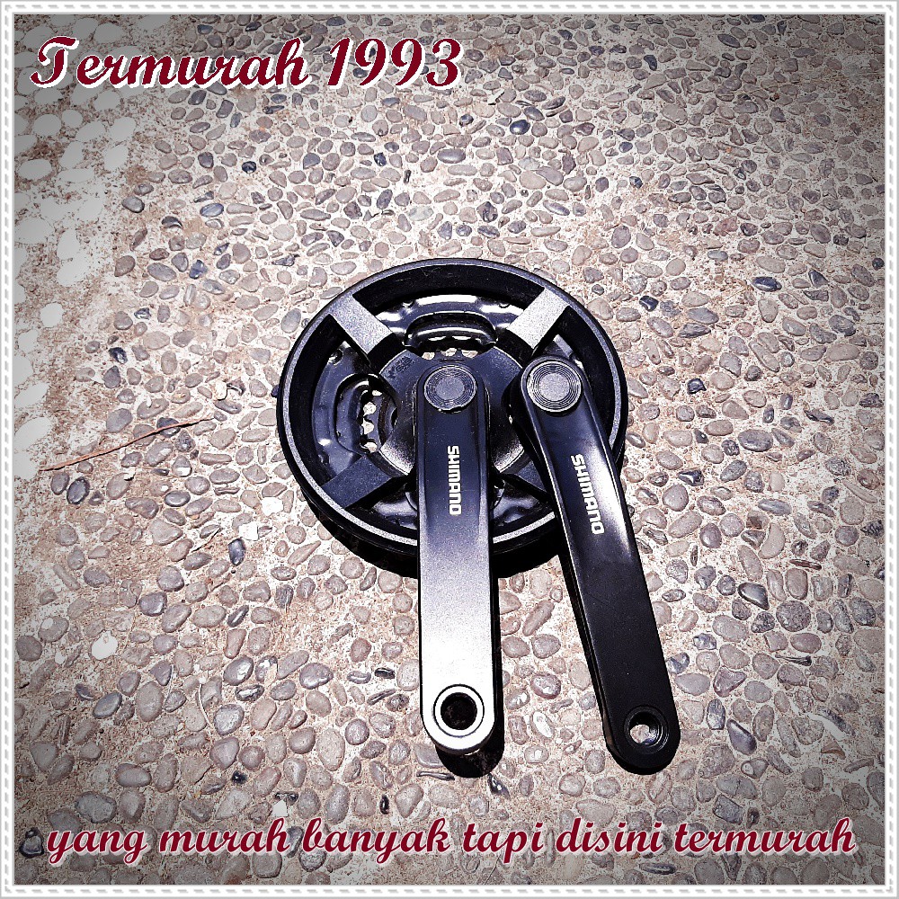 Crank Sepeda Shimano Fc Ty 301 48 38 28T Hitam gir gear Depan