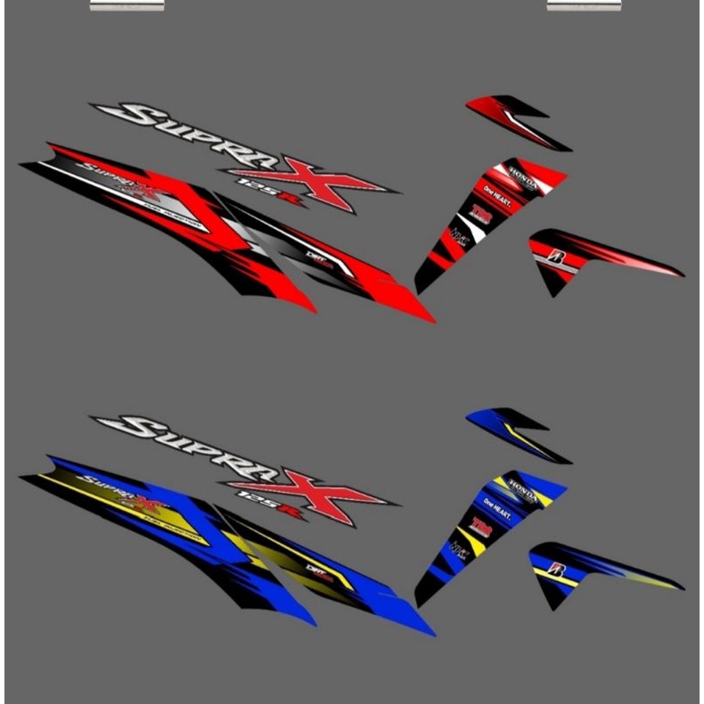 Striping Supra X 125 Fi New 2015 2016 2017 2018 2019 2020 2021 Variasi Sticker Motor Stiker Skotlet