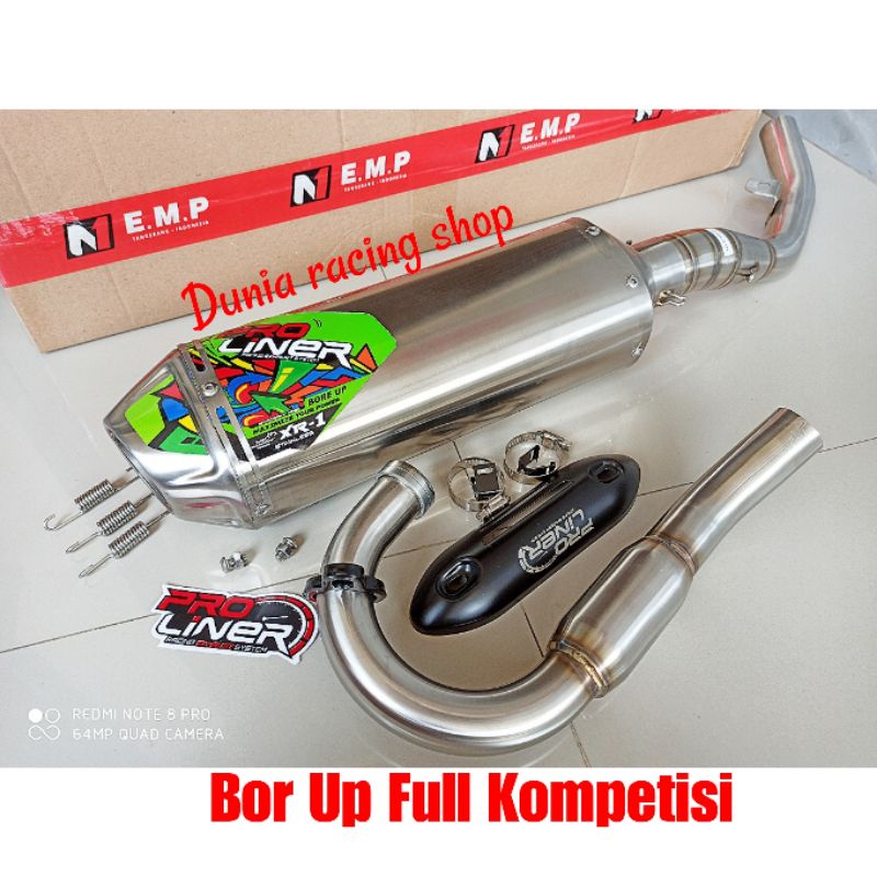 Knalpot Proliner XR1 XR 1 BORE UP 200CC KLX 150 DTracker WR 155 CRF 150 Fullset Fullsystem Leheran besar Full kompetisi Stenlis Original Proliner