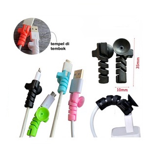 ANG KABEL PROTECTOR SPIRAL / WALL CABLE PROTECTOR / PELINDUNG UJUNG KABEL AGAR TIDAK MUDAH PUTUS/RUSAK