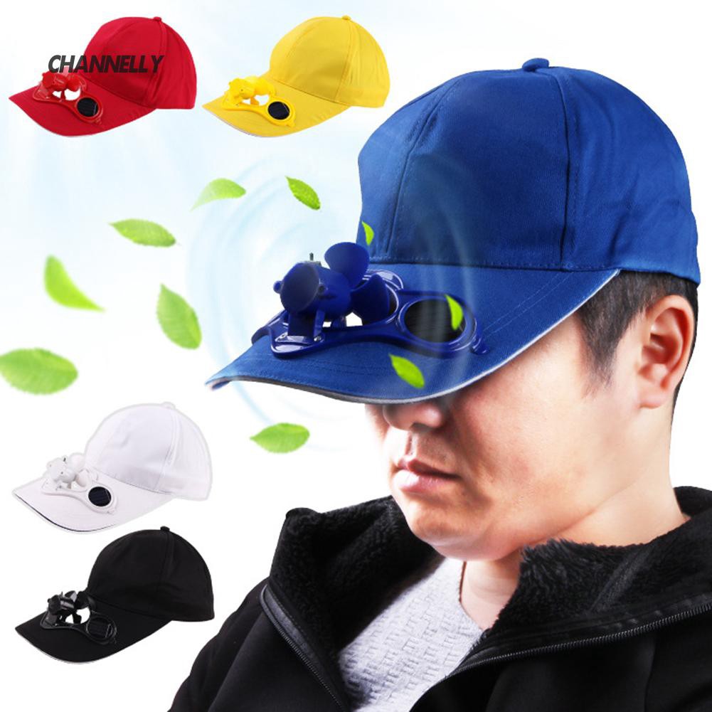 Cy Womens Mens Summer Fishing Cap Solar Power Cool Fan Beach Boater Hat Gift Shopee Indonesia