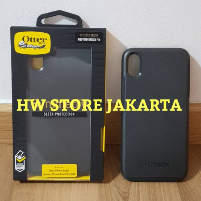 OTTERBOX SYMMETRY CASE CASING IPHONE XS MAX - BLACK - ORIGINAL