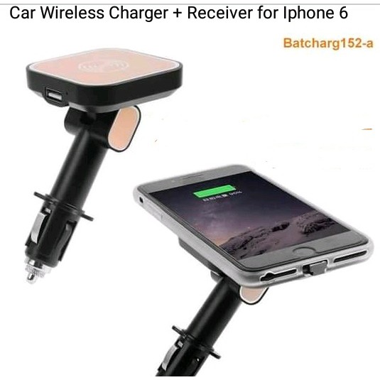 Car Wireless Charger + Receiver for Iphone 6