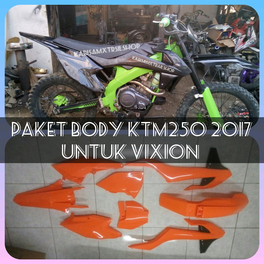 body trail ktm 250 2017 plastik biasa tangki jok besi untuk vixion