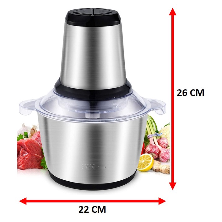 Blender Daging Elektrik Stainless  304 - Stainless 304 Meat Grinder - Blender Giling Daging Stainless - Blender Capsule - Chopper