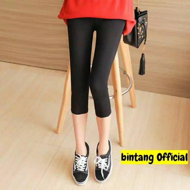 Legging Pendek 7/8 Licin / Super Jumbo