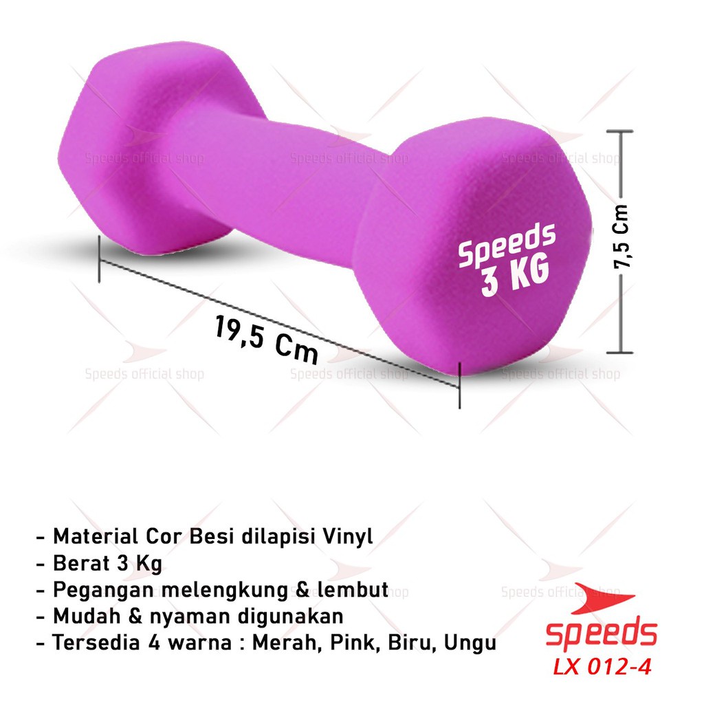 SPEEDS Dumbell 3 Kg Barbel 3kg Barbel 3 Kg Dumbbell 3Kg Dumbbell 3 Kg Barbel Vinyl cewek 3kg Barbel Neoprene 3kg