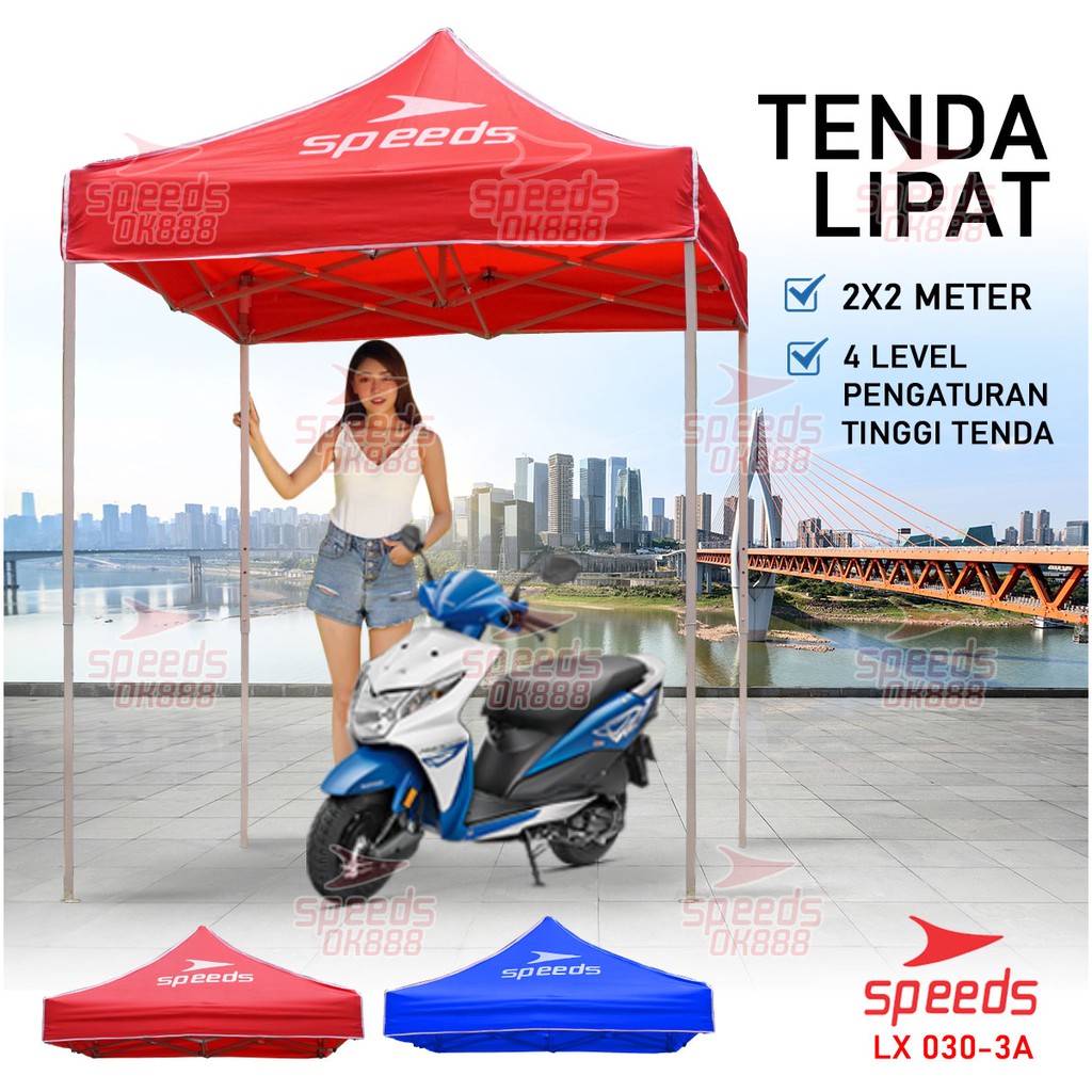 READY SPEEDS Tenda Bazar Lipat (2X2M), (2,5X2,5M), (3X3M) Tenda Pameran Tenda Gazebo Tenda Dagang