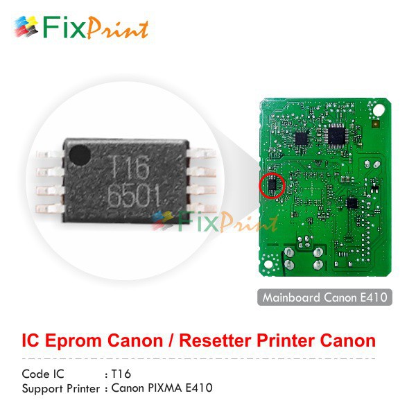 IC Counter E410 New Model T16  Resetter Printer Canon E410 T16